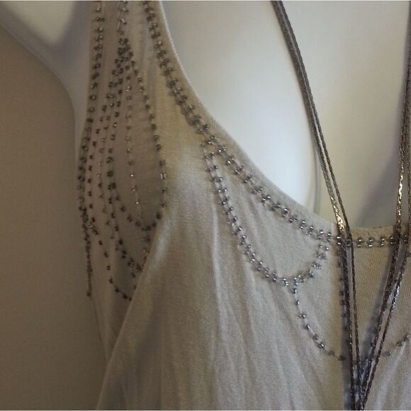 New York & Company Beaded Meckline Sleeveless Top - Picture 7 of 8